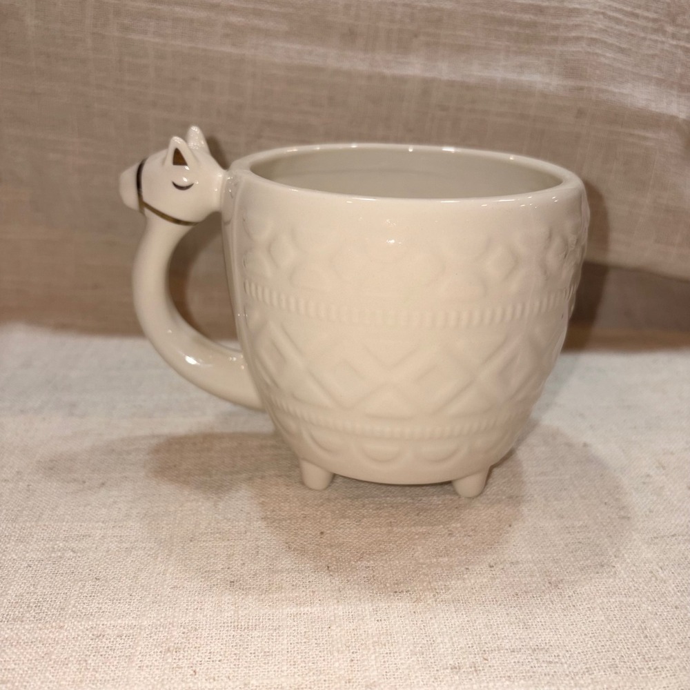 Opalhouse Llama Mug Cream Textured Ceramic Feet Dishwasher Safe Target